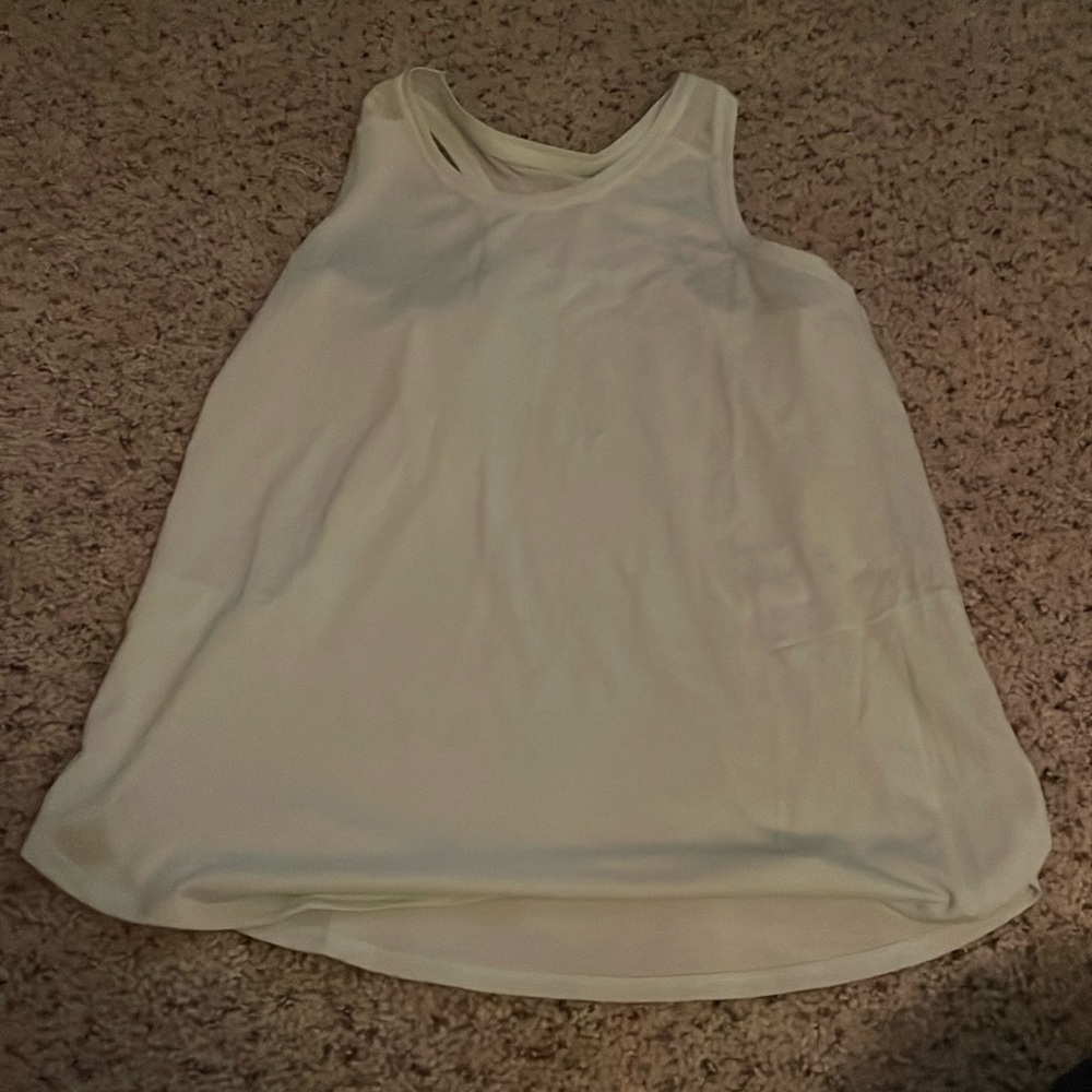 Green athletic tank top